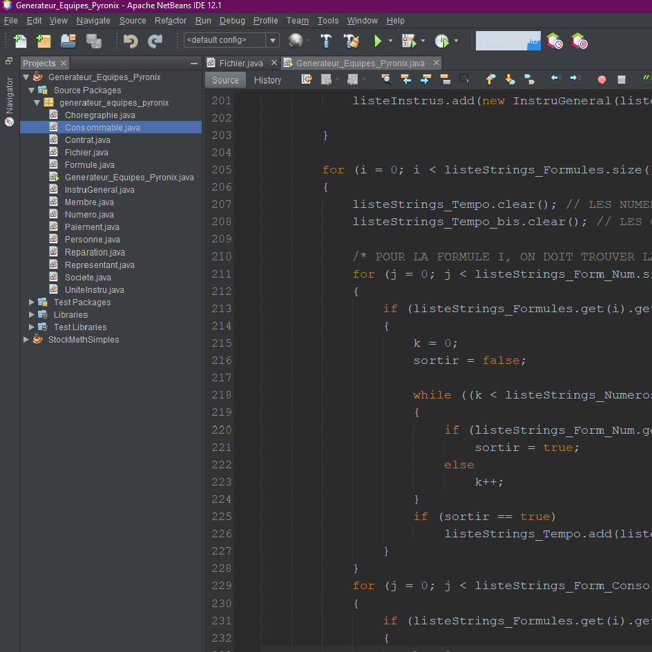 Capture d'ecran NetBeans Capture d'ecran NetBeans